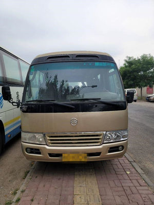2015 عام 22 مقعدًا تستخدم حافلة Golden Dragon Coaster ، حافلة صغيرة مستعملة حافلة 86kw مع مقاعد فاخرة