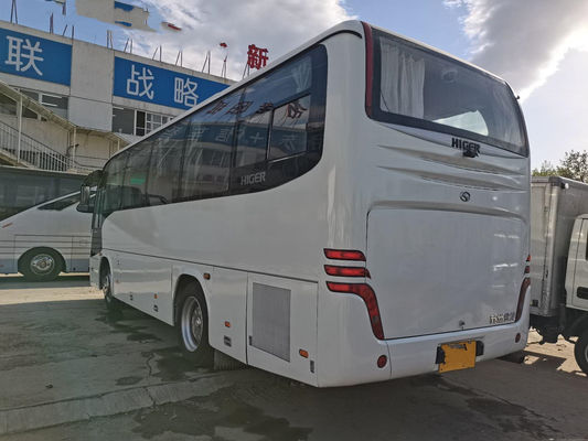 مستعمل Higer Bus KLQ6856 37 مقعدًا فولاذي الهيكل الخلفي محرك Yuchai محرك اليد اليسرى حالة جيدة مع التيار المتردد