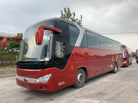 تستخدم Yutong Bus ZK6122 50 مقعدًا 2 + 2 تخطيط 2019 هيكل وسادة هوائية 243kw محرك Yuchai الخلفي