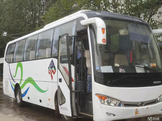 تستخدم Kinglong Bus XMQ6859 35Seats Steel Cha هيكل حافلة سياحية باب واحد خلفي محرك Euro III