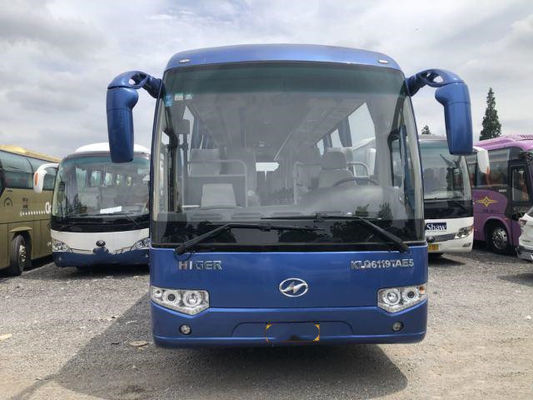 حافلة Higer مستعملة KLQ6119T 51 مقاعد Yuchai محرك خلفي 171kw هيكل وسادة هوائية 35000 كيلومتر حافلة سياحية مستعملة لأفريقيا