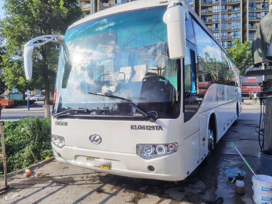 نموذج المحرك الخلفي للحافلة المستعملة Higer KLQ6129 Good Passengers Bus 53 مقعدًا خلفي محرك Weichai 215kw Euro III