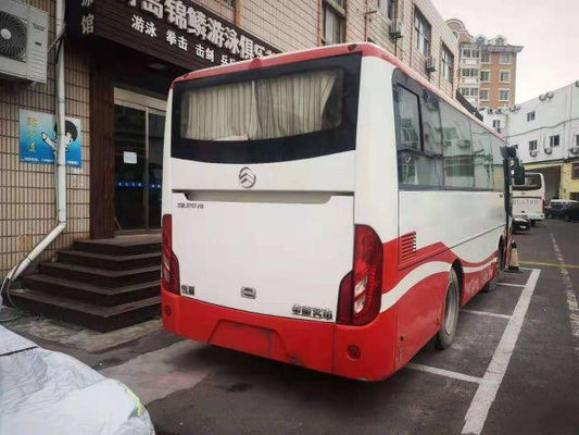 حافلة جولدن دراجون مستعملة XML6757 حافلة سياحية مستعملة 33 مقعدًا 2016 Yuchai محرك خلفي 127kw Euro IV حافلة سياحية عالية الجودة