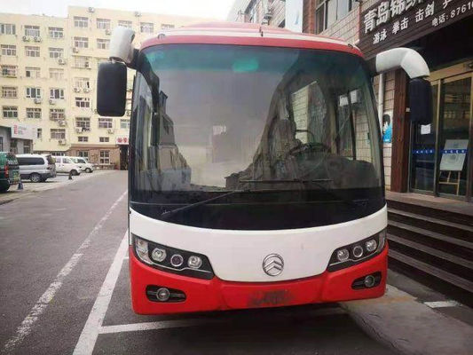 حافلة جولدن دراجون مستعملة XML6757 حافلة سياحية مستعملة 33 مقعدًا 2016 Yuchai محرك خلفي 127kw Euro IV حافلة سياحية عالية الجودة