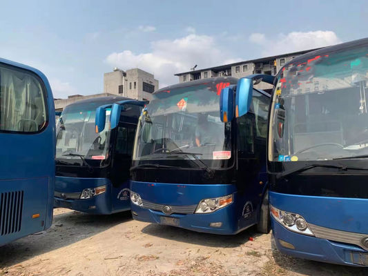 مستعملة Yutong حافلة ZK6107 حافلة ركاب مستعملة 41 مقعدًا أبواب مزدوجة مستعملة حافلة فولاذية Chiassis كيلومتر منخفض