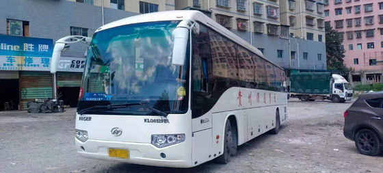 وصول جديد حاليًا مستعمل Higer KLQ6129TA Coach Bus 53 مقعدًا محرك ديزل حافلة مستعملة مع محرك Yuchai