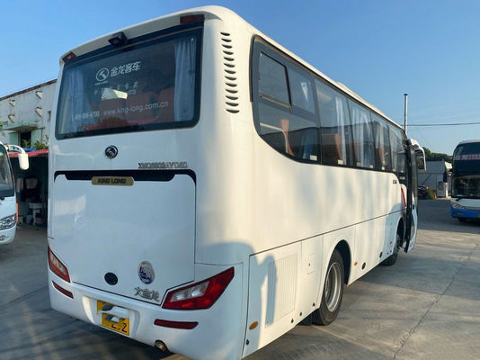 حافلة سياحية مستعملة Kinglong XMQ6802 حافلة مستعملة 34 مقعدًا Yuchai Engine Euro 5 هيكل فولاذي عالي الجودة