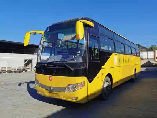 تستخدم Yutong Bus Zk6110 60 مقعدًا Yuchai Rear Engine 2 + 3 Layout LHD Tour Coach