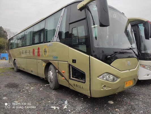 2015 سنة 55 مقعد تستخدم Zhongtong Bus ZLCK6120 حافلة مستعملة 199kw مع LHD للركاب