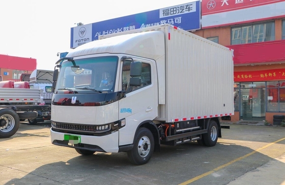 جودة  Box Trucks Geely Pure Electric Lorry Truck New Energy Fuel 4*2 Van Box 4 Meters A/C مصنع