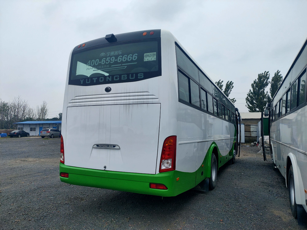 حافلة ركاب مستعملة Yutong Front Engine Lhd / Rhd Plate Spring Suspension 53 Seats Zk6112d