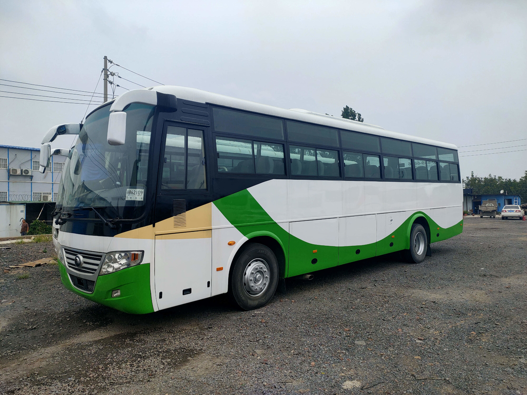 حافلة ركاب مستعملة Yutong Front Engine Lhd / Rhd Plate Spring Suspension 53 Seats Zk6112d