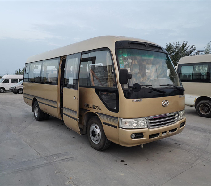 23 مقعدًا 2014 سنة مستعملة حافلة صغيرة Higer Coaster KLQ6702E4 مع توجيه اليد اليسرى للمحرك