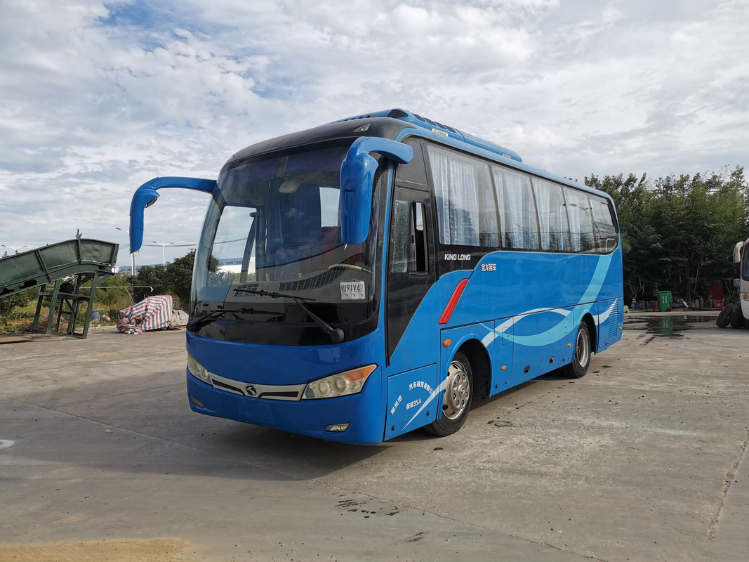 XMQ6802 حافلة مستعملة Kinglong Left Steering Coach 35seats Electric YC4G 147kw Air Bag Suspension