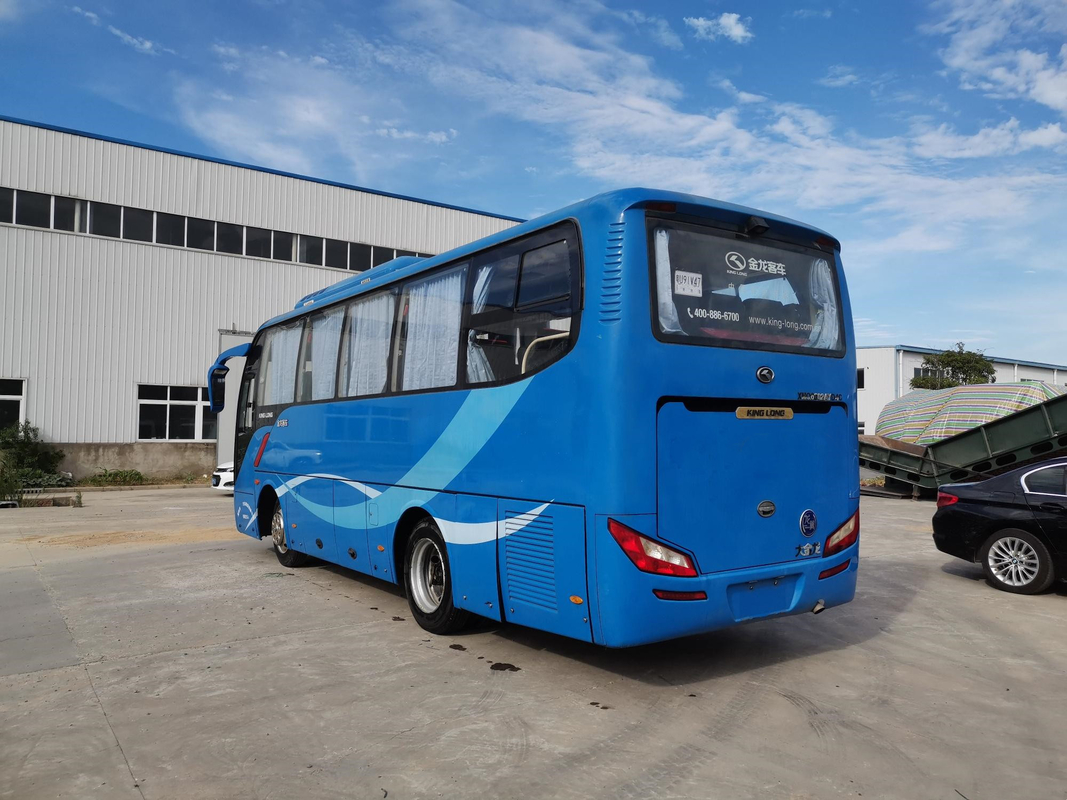 XMQ6802 حافلة مستعملة Kinglong Left Steering Coach 35seats Electric YC4G 147kw Air Bag Suspension