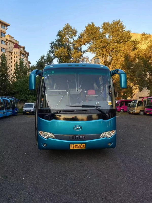 2017 سنة 34 مقاعد مستعملة Higer KLQ6796 Mini Bus LHD Steering Engine بدون حوادث