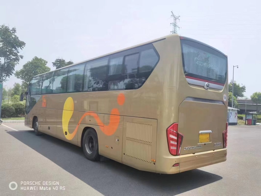 2018 سنة 54 مقعدًا تستخدم Yutong Bus ZK6128 Coach Bus Diesel Engine Airbag Suspension