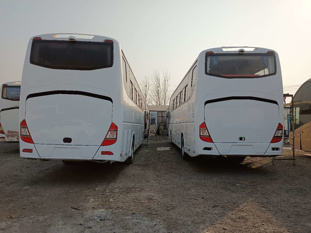 حافلة مستعملة وحافلة Yutong Zk6127 55seats LHD / RHD Leaf Spring Suspension ببابين