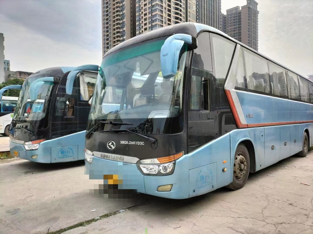 حافلة مستعملة حافلة 52 Seater Kinglong XMQ6129 2nd Hand Bus Air Conditioner Bus للبيع