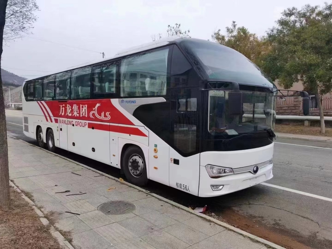 Travel Coach Bus 2020 سنة 56 مقعدًا تستخدم Yutong Buses Zk6148 Double Axle Bus
