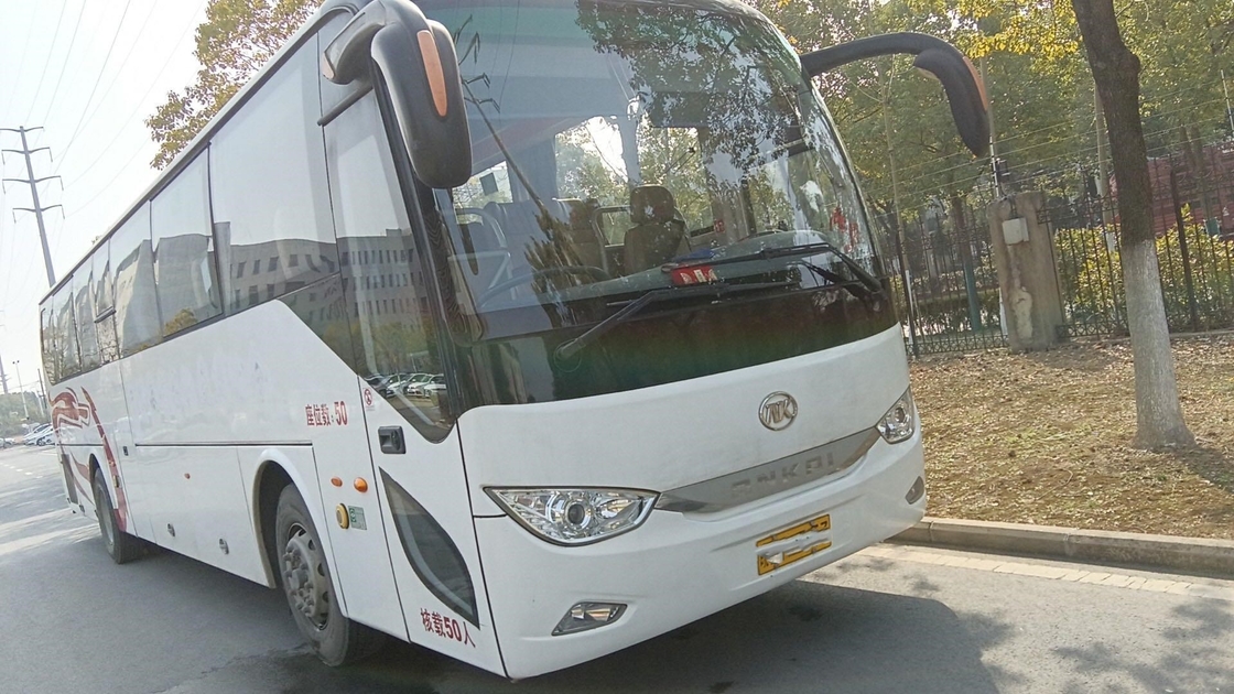 مستعملة حافلة مستعملة حافلة Yuchai Engine 50 مقعدًا أبواب مزدوجة Ankai HFF6129KDE5