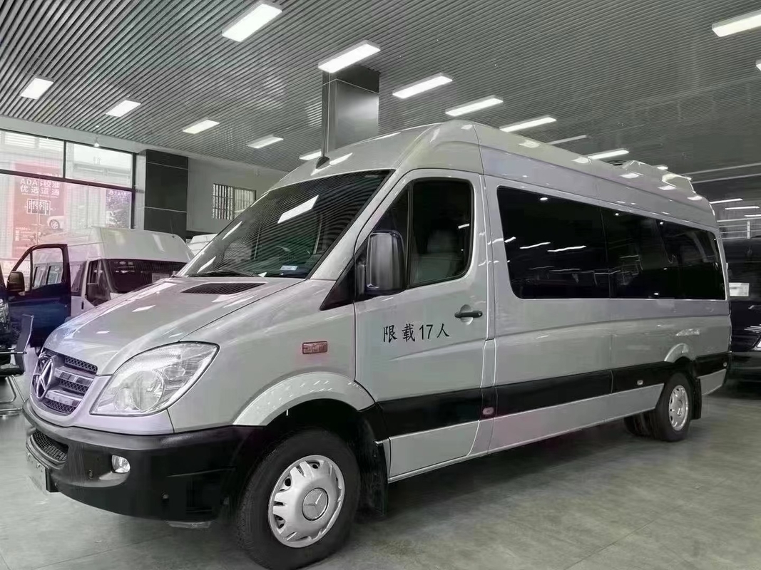 مستعمل 17 Seater Minibus Original Diesel Engine مستعمل بنز FA6710 متعدد الأغراض