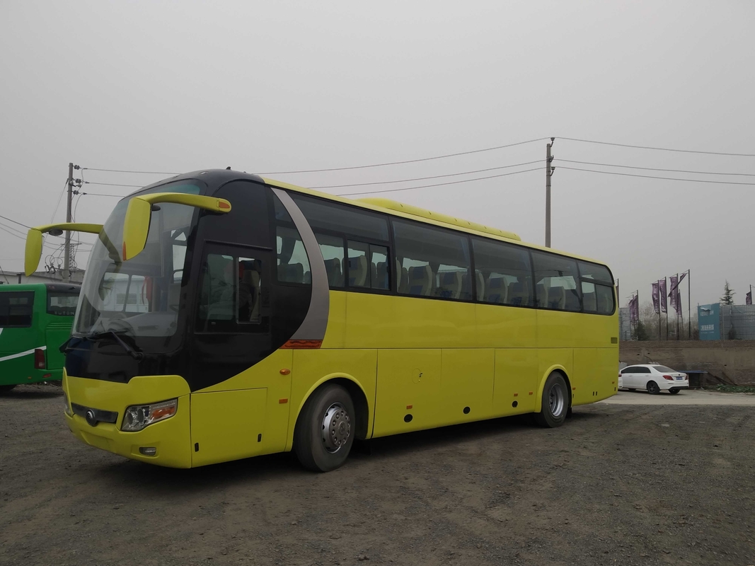 حافلة تجارية مستعملة في الباب الأوسط 49 مقعدًا محرك Weichai مستعمل Young Tong Coach Bus ZK6110 LHD