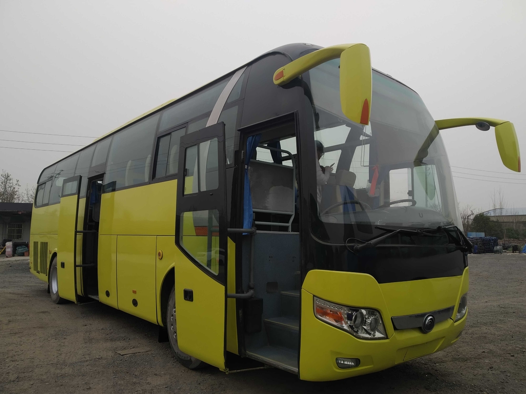 حافلة تجارية مستعملة في الباب الأوسط 49 مقعدًا محرك Weichai مستعمل Young Tong Coach Bus ZK6110 LHD