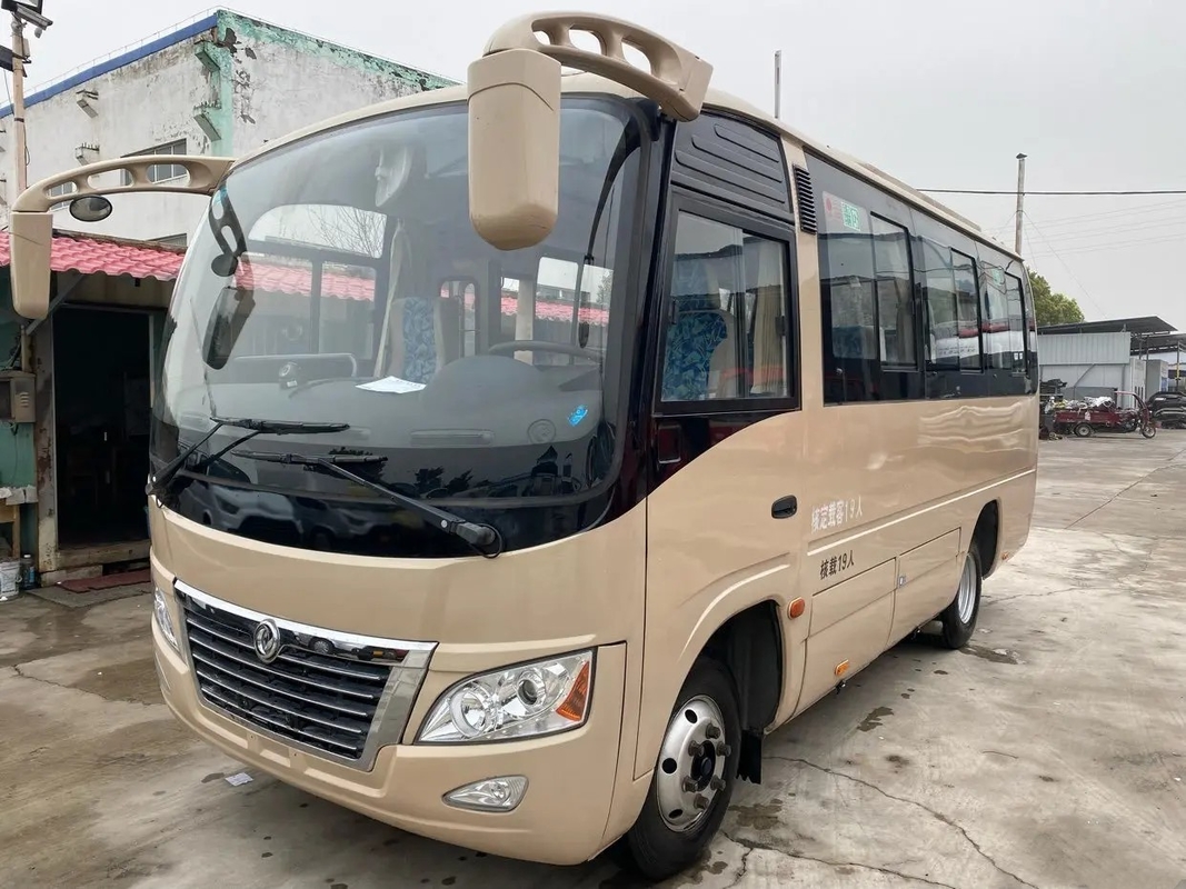2nd Hand Bus انزلاق النوافذ Yuchai Engine 19 مقعدًا مكيف الهواء Uesd Dongfeng Mini Bus DFA6600