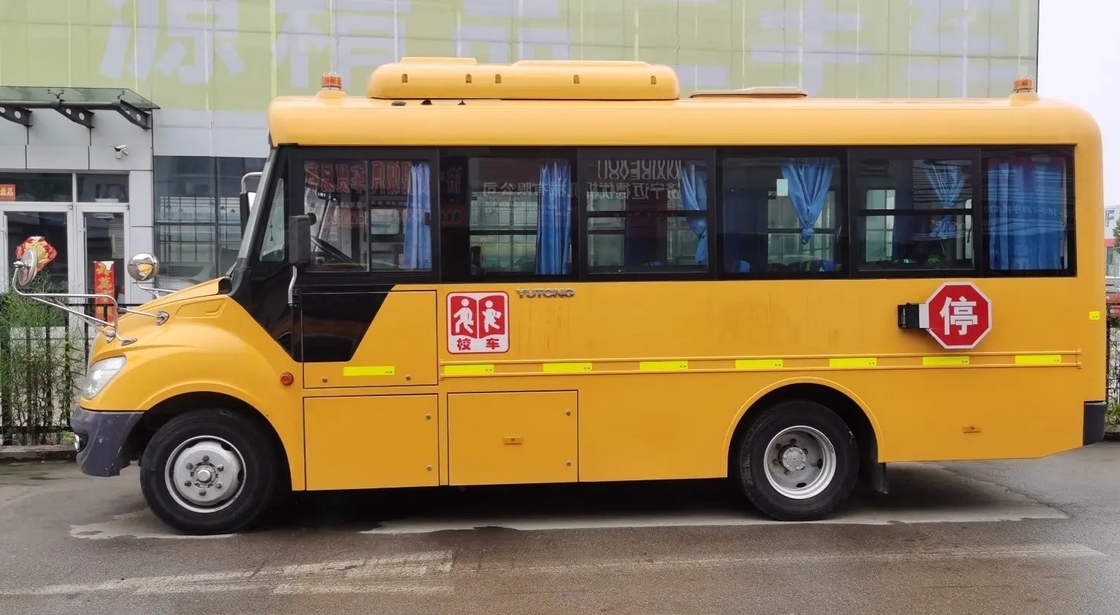 شراء حافلة مدرسية مستعملة 41 مقعدًا 7 أمتار نوافذ منزلقة 2nd Yutong Bus ZK6729D