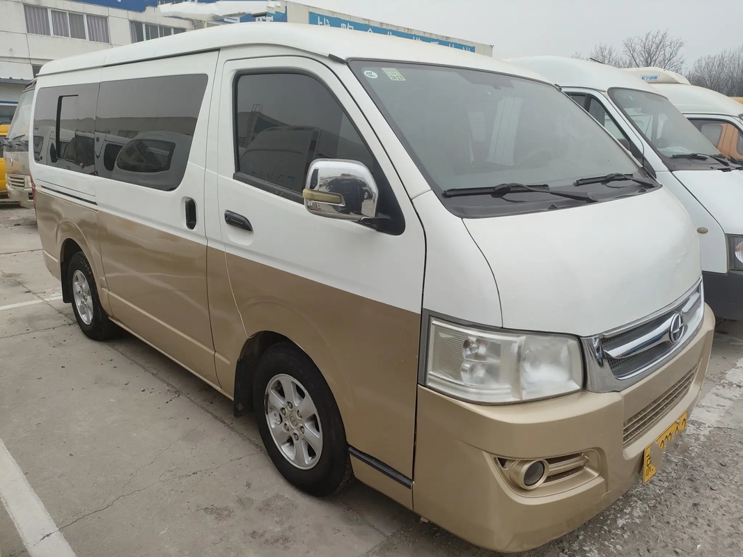 حافلة صغيرة مستعملة 12 مقعدًا Jiulong Dama حافلة مستعملة HKL6602 Front Engine 12 مقعدًا LHD