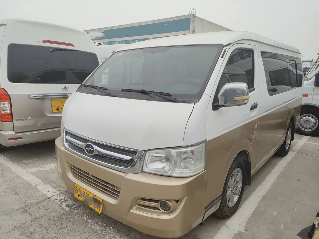 حافلة صغيرة مستعملة 12 مقعدًا Jiulong Dama حافلة مستعملة HKL6602 Front Engine 12 مقعدًا LHD