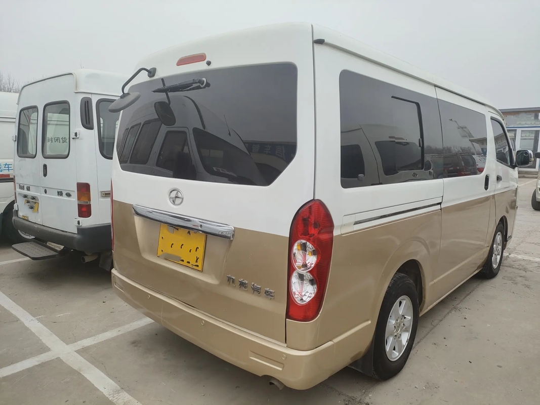 حافلة صغيرة مستعملة 12 مقعدًا Jiulong Dama حافلة مستعملة HKL6602 Front Engine 12 مقعدًا LHD