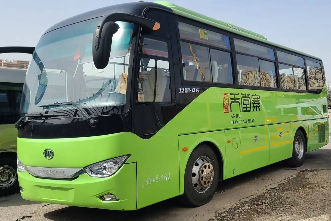 الحافلة المستعملة والحافلة Yuchai Engine Sliding Window 36 مقعدًا في الباب الأوسط Ankai Bus HFF6909