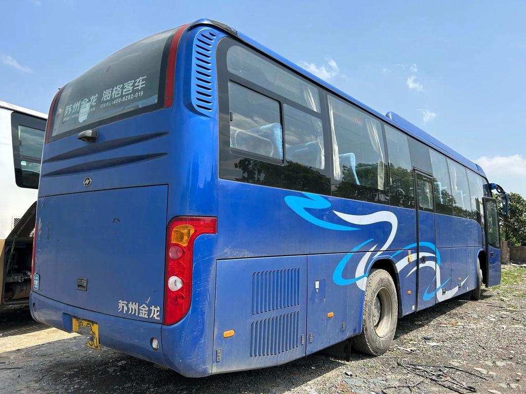 حافلة مستعملة في الباب الأوسط 47 مقعدًا 80٪ محرك Yuchai جديد LHD / RHD 11 متر تستخدم Higer Bus KLQ6119