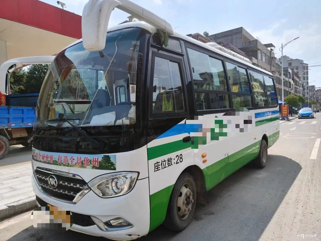مستعملة Ford Minibus Front Weichai Engine 28 مقعدًا نافذة منزلقة 2020 سنة 7 أمتار حافلة Ankai اليد الثانية HFF6739