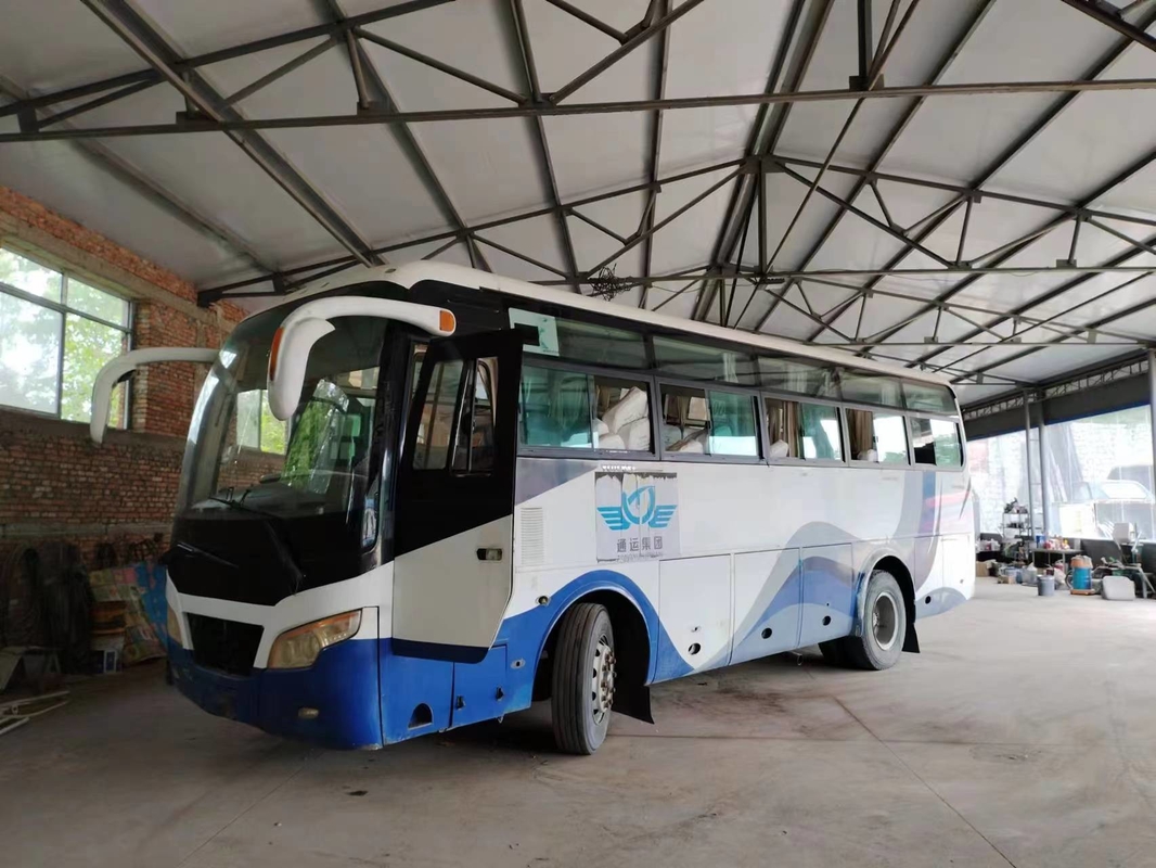 مكوك ناقل أمامي مستعمل 41 مقعدًا مكيف هواء نافذة انزلاقية ليف الربيع 2nd Yutong Minibus ZK6892D