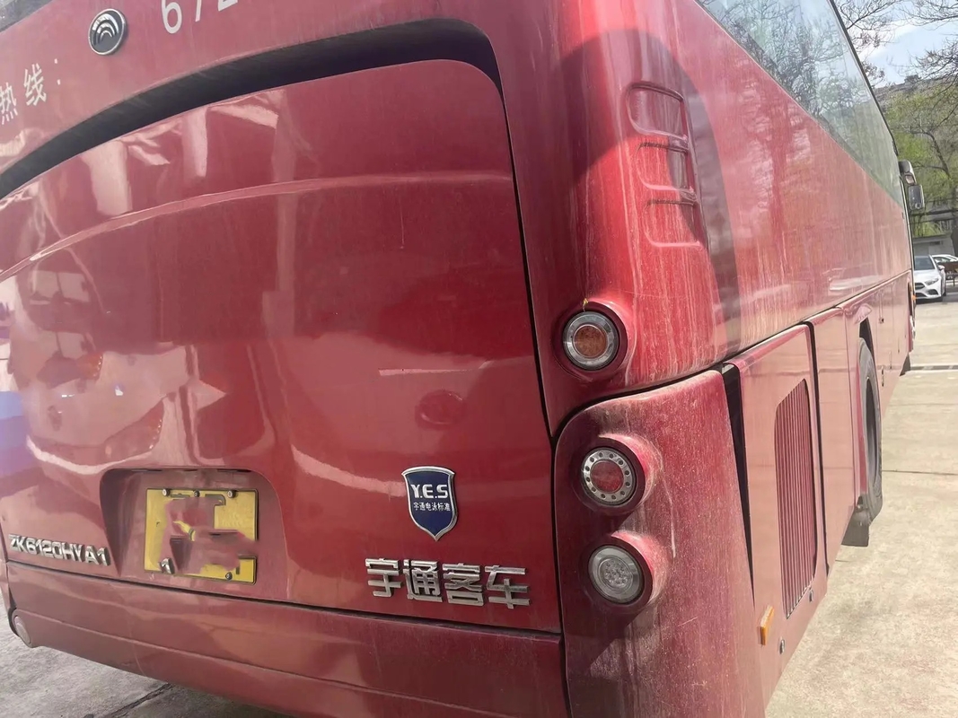 حافلة مستعملة وحافلة EURO IV 55 مقعدًا بطول 12 مترًا مكيف هواء Yuchai محرك Yutong Bus ZK 6120