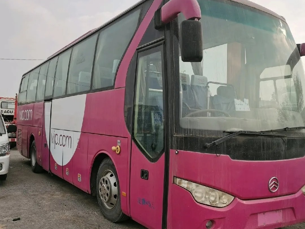 مستعملة حافلة ركاب مزدوجة باب ركاب 45 مقعدًا مكيف هواء أوراق الربيع محرك نادر Golden Dragon Bus XML6103