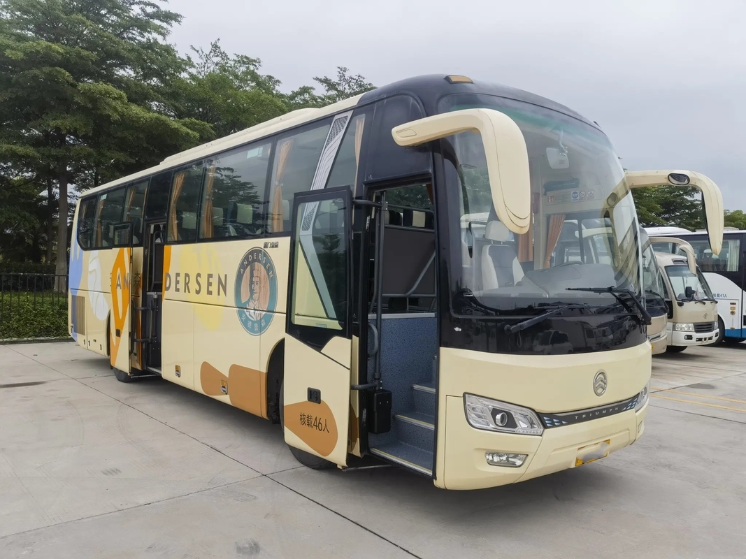 ناقل حركة يدوي فاخر مستعمل 46 مقعدًا مقصورة الأمتعة 2018 سنة A / C Golden Dragon XML6102
