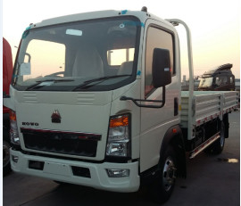 3 طن شاحنة الطول خزان البضائع Howo 4 * 2 مربع مربع شاحنة شاحنة شاحنة واحدة كابينة RHD اليورو 2