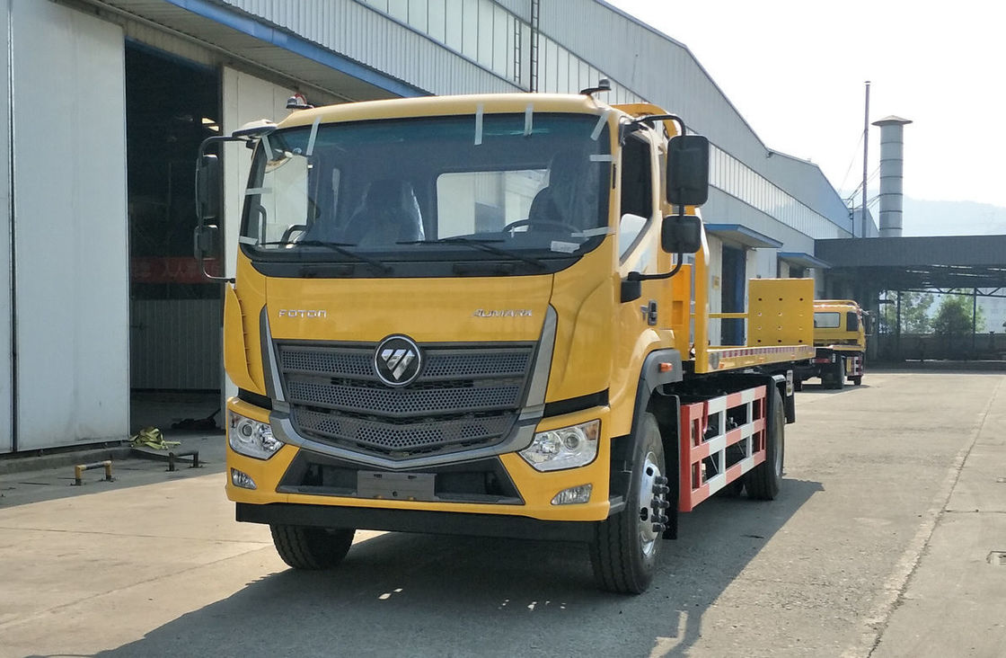 7 طن هادم شاحنة فوتون محرك ديزل 210hp سرير مسطح 4 * 2 وضع القيادة بطول 10.5 متر