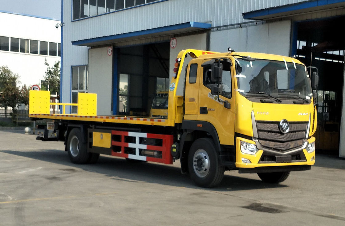 7 طن هادم شاحنة فوتون محرك ديزل 210hp سرير مسطح 4 * 2 وضع القيادة بطول 10.5 متر