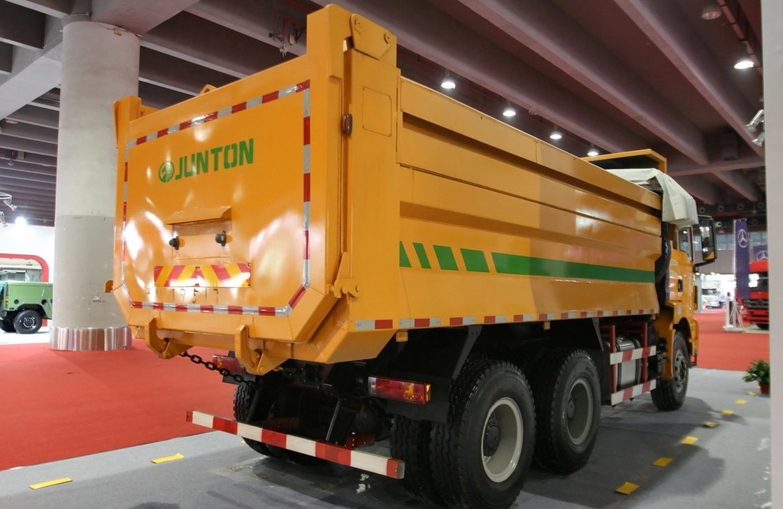 الصين شاحنة قمامة للبيع U-نوع صندوق شاكمان تيبر ويتشاي 290hp محرك واحد ونصف الكابينة