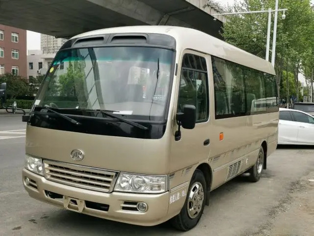HFF6600 Ankai محرك الديزل المقعد الأمامي القيادة اليسرى حافلة ذات باب واحد متوسطة الحجم