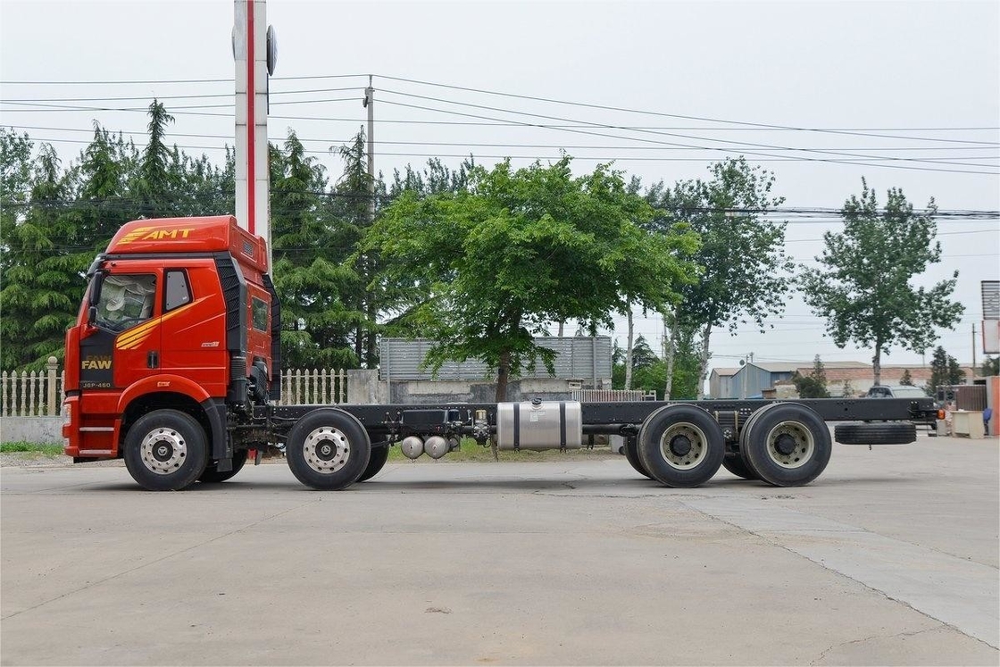 FAW جيفانغ شاحنة ثقيلة عالية أعلى 10 سرعات الديزل 8X4 320HP 9.5m القضبان حمل شاحنة هيكل
