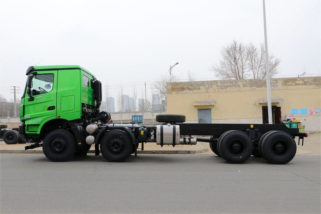 430HP 8X4 6.5m كيس الهواء المقعد الممتص الصدمات صندوق الشحن على شكل U شاسة شاحنة القمامة Beiben