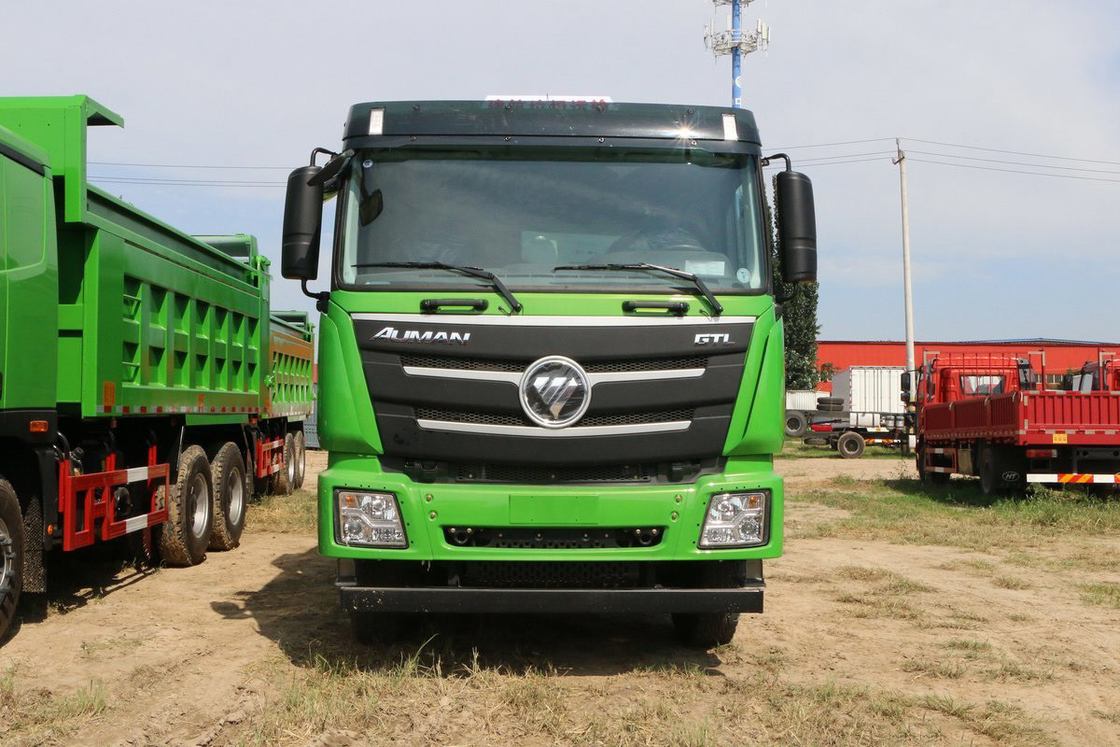 فوتون أومان GTL 9 سلسلة شاحنة ثقيلة 400HP 6X4 5.6m صندوق الشحن على شكل U غطاء أعلى شاحنة قمامة