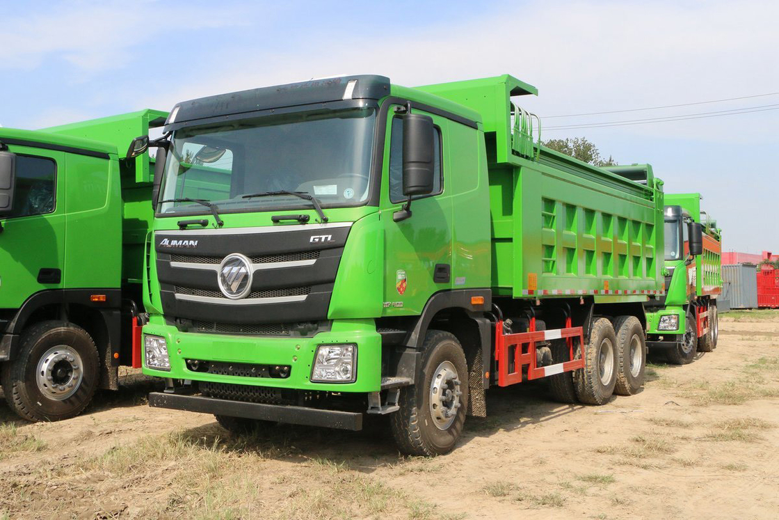 فوتون أومان GTL 9 سلسلة شاحنة ثقيلة 400HP 6X4 5.6m صندوق الشحن على شكل U غطاء أعلى شاحنة قمامة