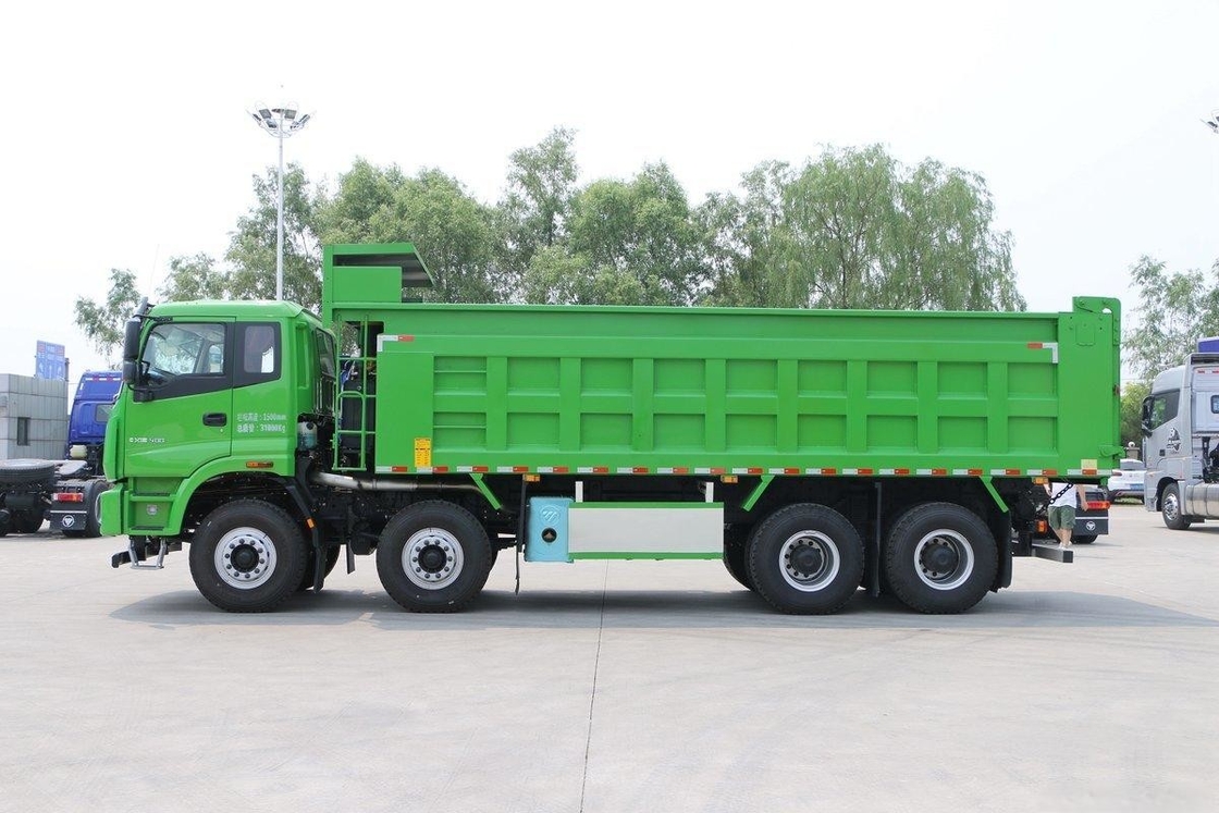 أومان نيو إي تي إكس شاحنة القمامة 400HP 8X4 7.4m 31t خلفية Flip U شكل الشبكة صندوق الشحن الخلفي EURO 5